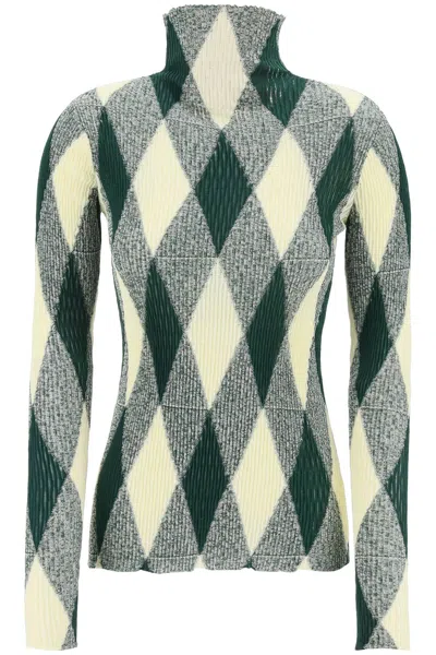 Burberry "striped Cotton And Silk Dolcev Women In Green
