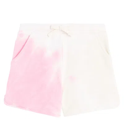 Bonpoint Kids' Caroline Embroidered Cotton Fleece Shorts In Pink