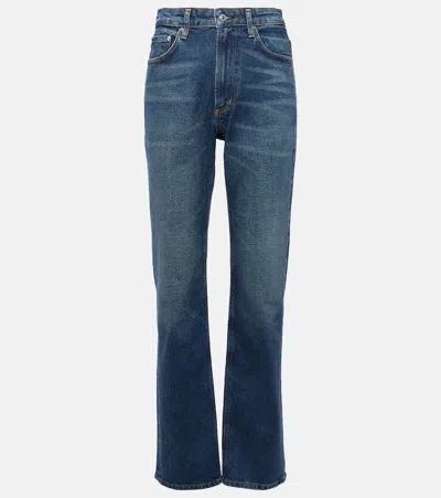 Citizens Of Humanity Zurie Mid-rise Straight Jeans In Blue