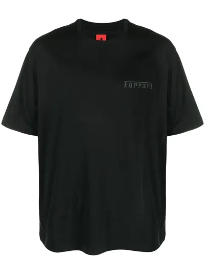 Ferrari T-shirt Con Logo In Black