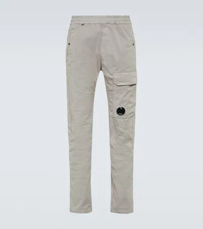 C.p. Company Cotton Twill Cargo Pants In Neutral