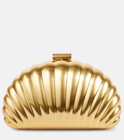 Simkhai Monet Shell Clutch In Gold