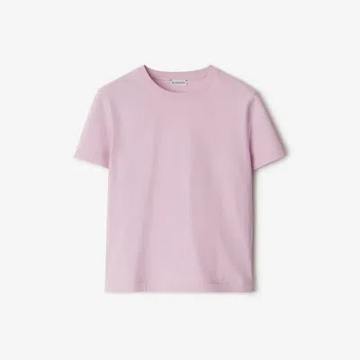 Burberry Boxy Cotton T-shirt In Powder