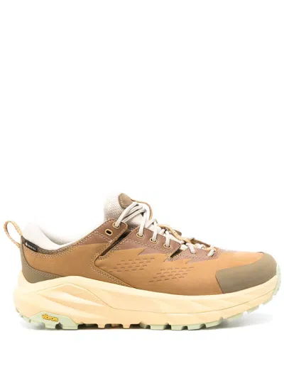 Hoka Kaha Gtx Panelled Chunky Sneakers In Wsh Wheat / Mushroom