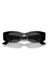 Ray Ban Ray-ban Kat Rectangular Sunglasses, 49mm In Black/gray Solid