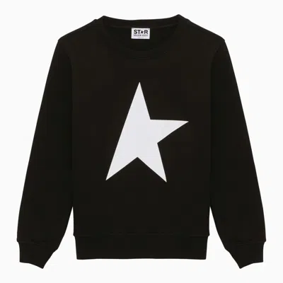 Golden Goose Kids' Star Boys Crewneck Sweatshirt In Black