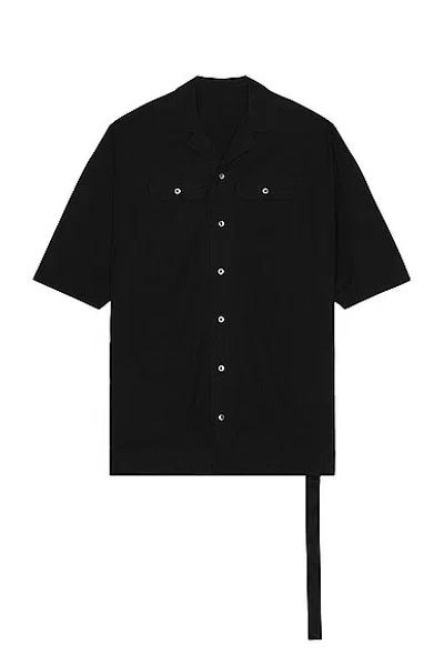 Rick Owens Drkshdw Magnum Tommy Longline Shirt In Black