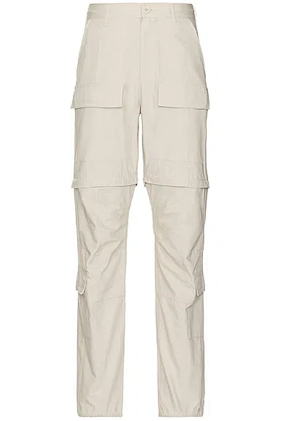 John Elliott Convertible Cotton Ripstop Cargo Pants In Tan