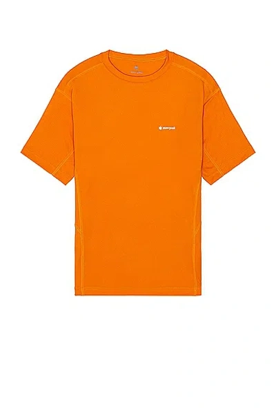 Snow Peak Pe Power Dry Short Sleeve T-shirt In Orange