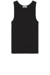 Helmut Lang Men's Black Soft Cotton Rib Tank Top
