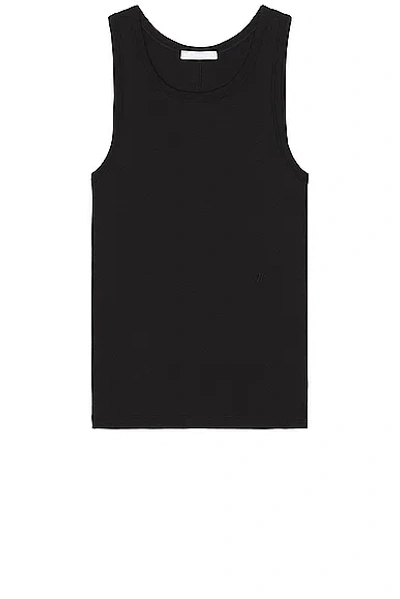 Helmut Lang Men's Black Soft Cotton Rib Tank Top