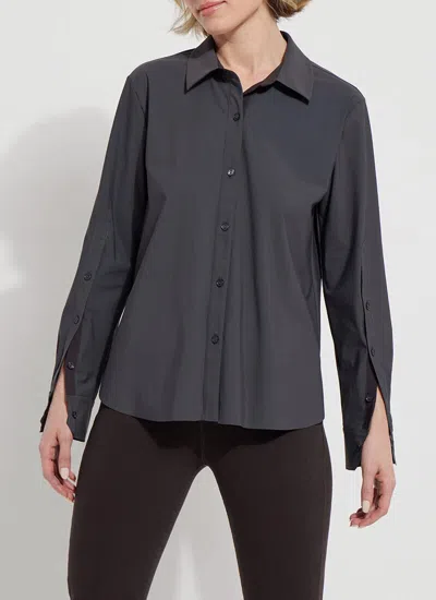 Lyssé Jodi Slim Button Down Shirt In Black