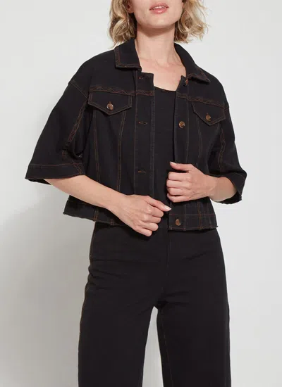 Lyssé Peoria Crop Denim Jacket In Multi
