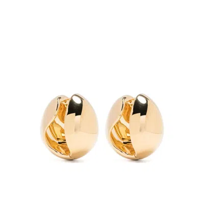 Coperni Metallic Snap Earrings In Gold