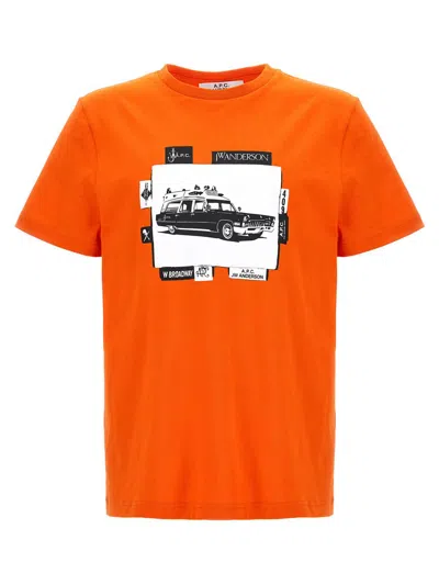 Apc A.p.c. T-shirt A.p.c. X Jw Anderson In Eaa Orange