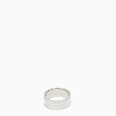 Alexander Mcqueen Ivory Ring With Logo In White