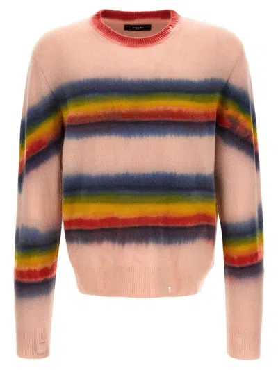 Amiri 'rainbow Tie Dye' Sweater In Multicolor