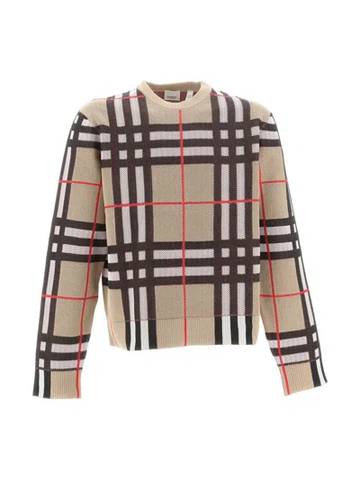 Burberry Sweaters In Archive Beige