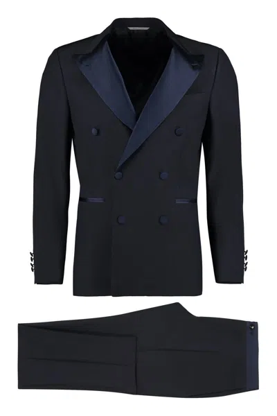 Canali Wool Two-pieces Suit In Blue