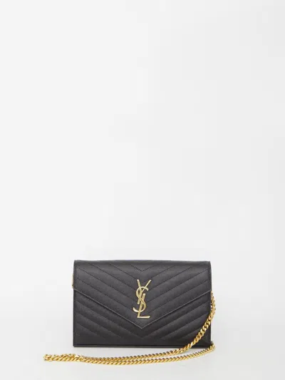 Saint Laurent Cassandre Pouch In Black