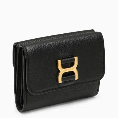 Chloé Mercie Trifold Wallet Small In Black