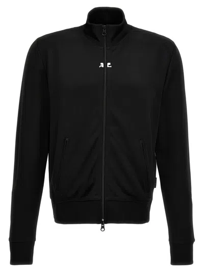 Courrèges 'interlock Tracksuit' Sweatshirt In Black