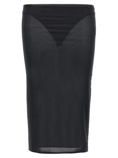 Courrèges 2nd Skin Tube Skirt In Black