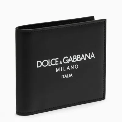 Dolce & Gabbana Dolce&gabbana Bi-fold Wallet With Logo In Black