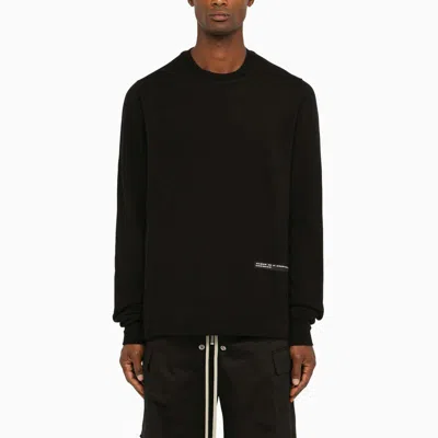 Rick Owens Drkshdw Drkshdw Logoed Crewneck Sweatshirt In Black