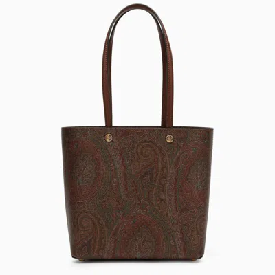 Etro Paisley Shopping Bag In In Brown