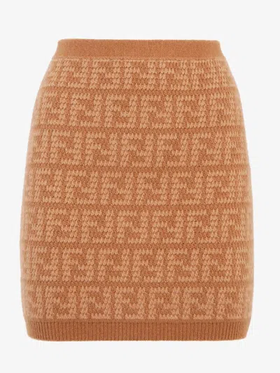 Fendi Skirt Clothing In Brown