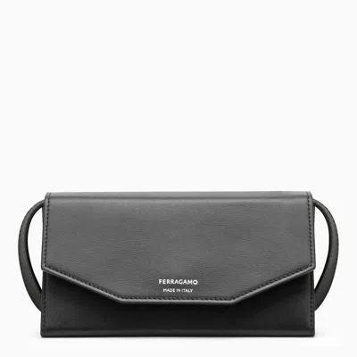 Ferragamo Black Shoulder Bag In Multicolor