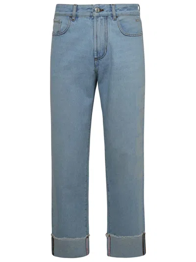 Gcds Light Blue Cotton Jeans