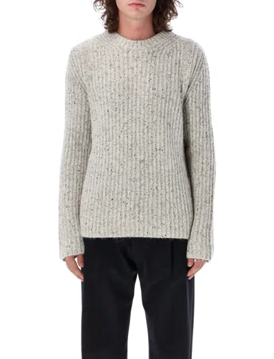 Jil Sander Cable Knit Sweater In White