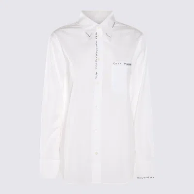 Marni White Cotton Shirt In Lily White