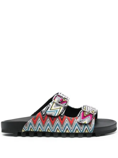 Missoni Zig-zag Sandals In Multicolour