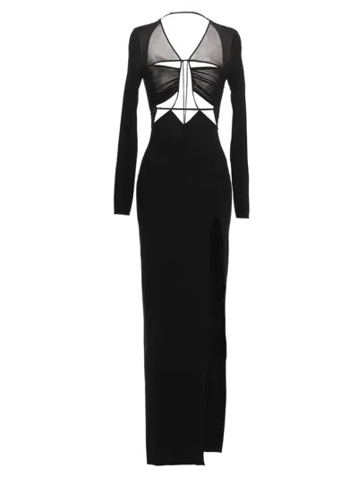 Nensi Dojaka Cut Out Detail Long Dress In Negro