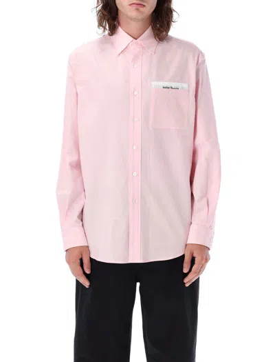 Palm Angels Sartorial Tape Pocket Shirt In Pink/black