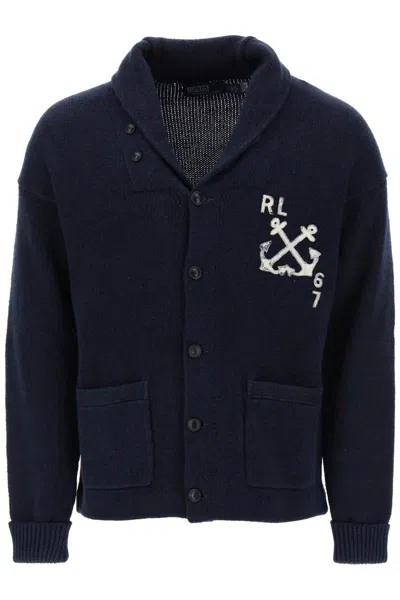 Polo Ralph Lauren Cotton And Linen Cardigan In Blue