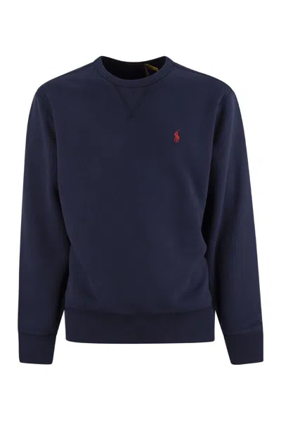 Polo Ralph Lauren Crew-neck Sweatshirt With Logo In Blue