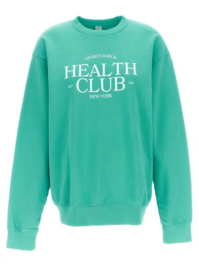 Sporty And Rich Sr Health Club Crewneck Sweatshirt In Turquoise