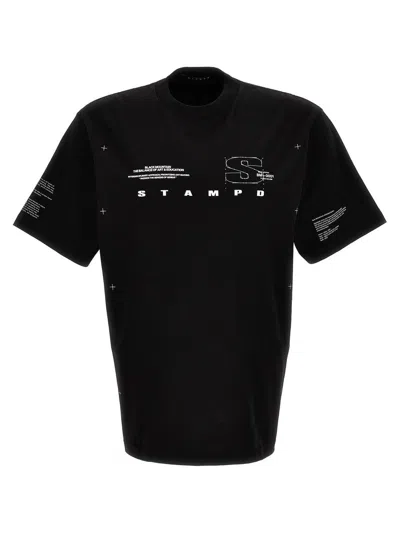 Stampd Mountain Transit T-shirt In White/black