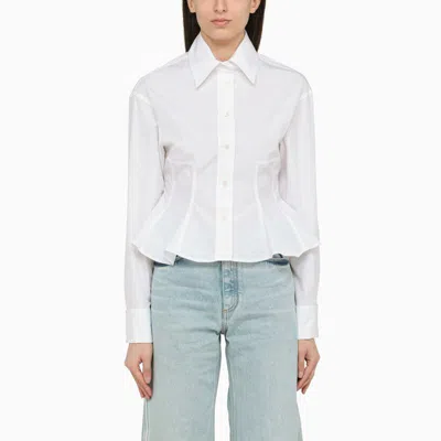 Stella Mccartney Poplin Shirt With Ruffles In White