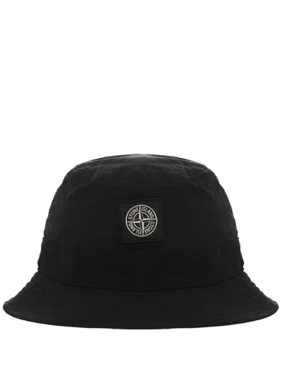 Stone Island Hats In Black