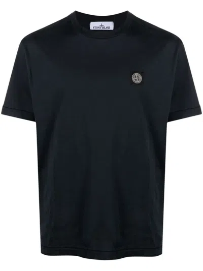 Stone Island T-shirt Patch Logo In Blue