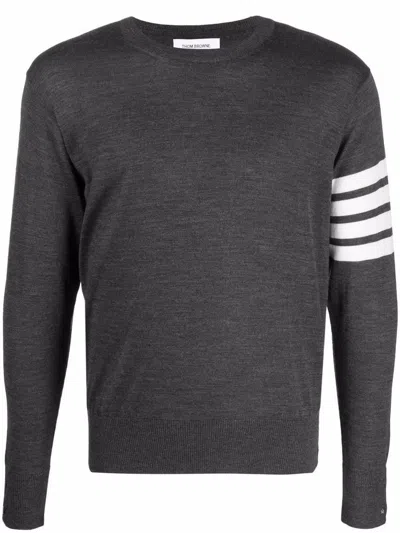 Thom Browne 4bar Wool Sweater In Grey