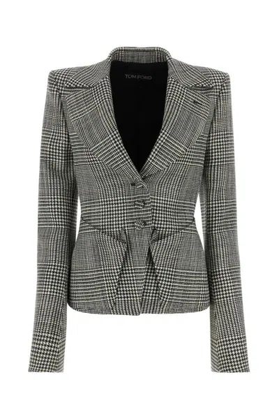 Tom Ford Jackets And Vests In Black&chalk