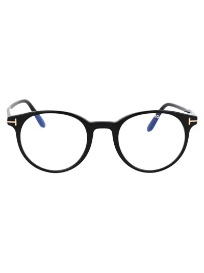 Tom Ford Ft5583-b Glasses In 001 Nero Lucido