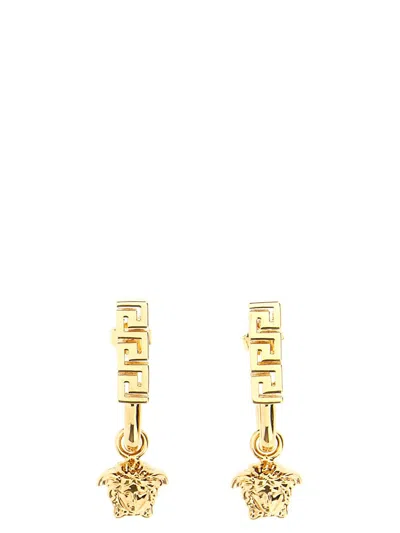 Versace 'medusa' Earrings In Gold