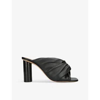 Jw Anderson Women's Corner 90mm Twisted Leather Mules In Black